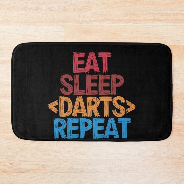Item preview, Eat Sleep Darts Repeat - Funny Retro Vintage Colors Typography Satire designed and sold by FunnyHomeQuotes.
