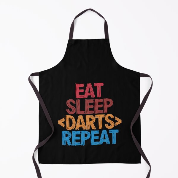 Item preview, Eat Sleep Darts Repeat - Funny Retro Vintage Colors Typography Satire designed and sold by FunnyHomeQuotes.
