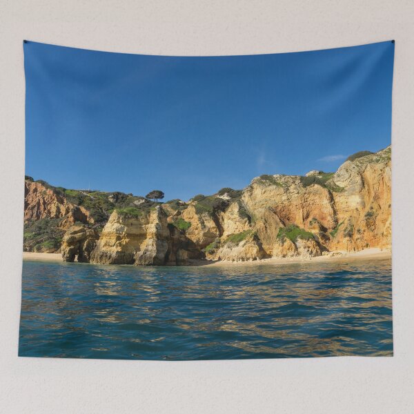Item preview, Jewel Toned Ocean Art - Sailing by Algarve Cliffs and Beaches  designed and sold by Georgia Mizuleva.