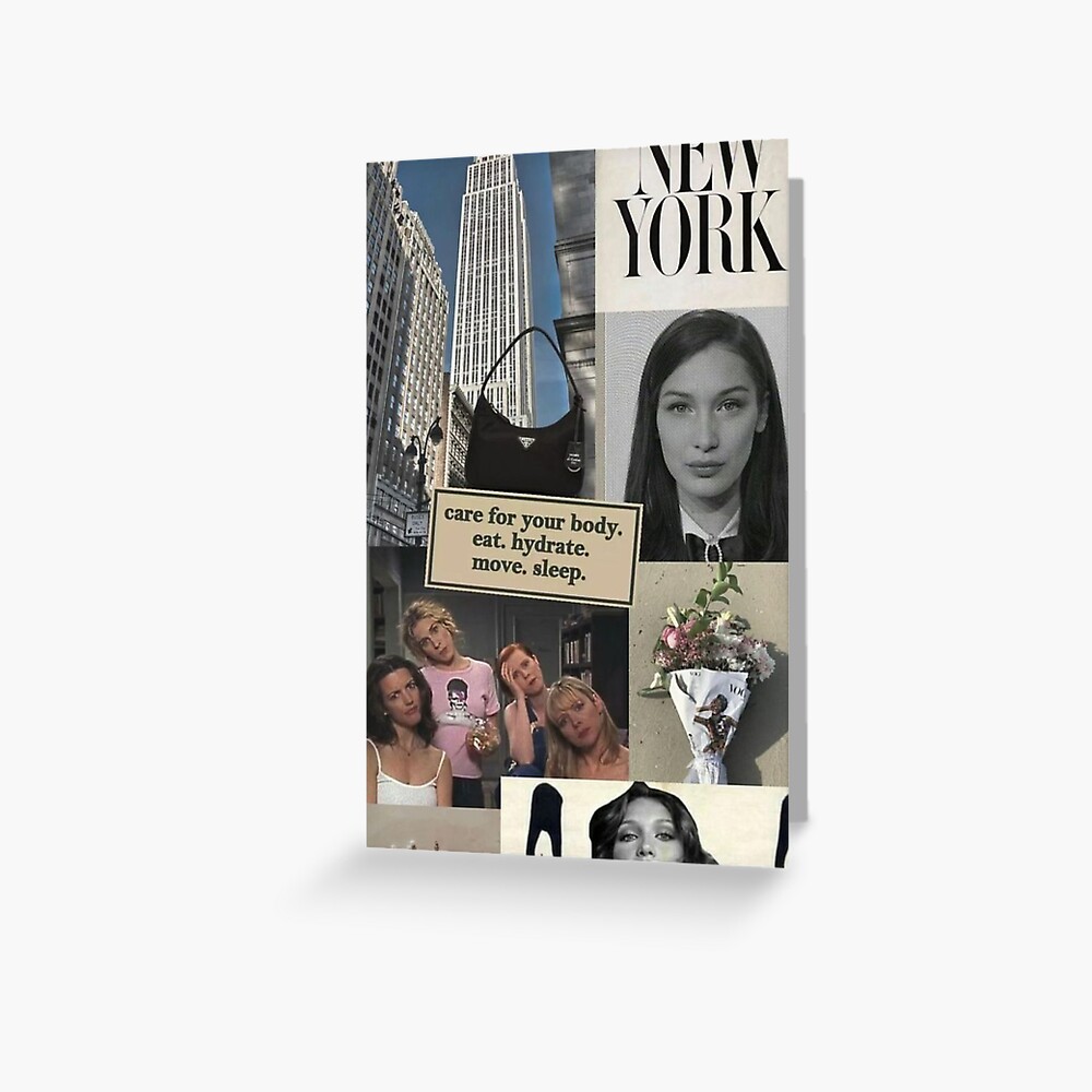 "bella hadid model lifestyle y2k nyc ˏˋ°•*⁀ " Greeting Card by