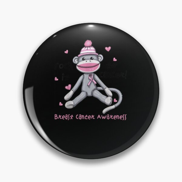 Item preview, Breast Cancer Awareness Monkey Sock It To Cancer designed and sold by KimbempeCB.