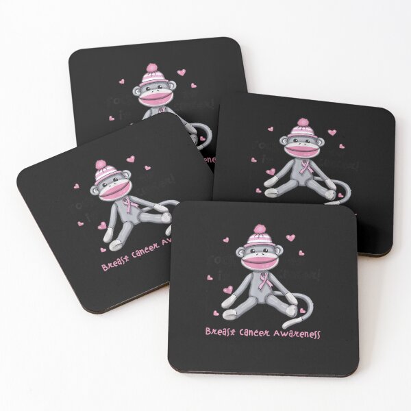 Item preview, Breast Cancer Awareness Monkey Sock It To Cancer designed and sold by KimbempeCB.