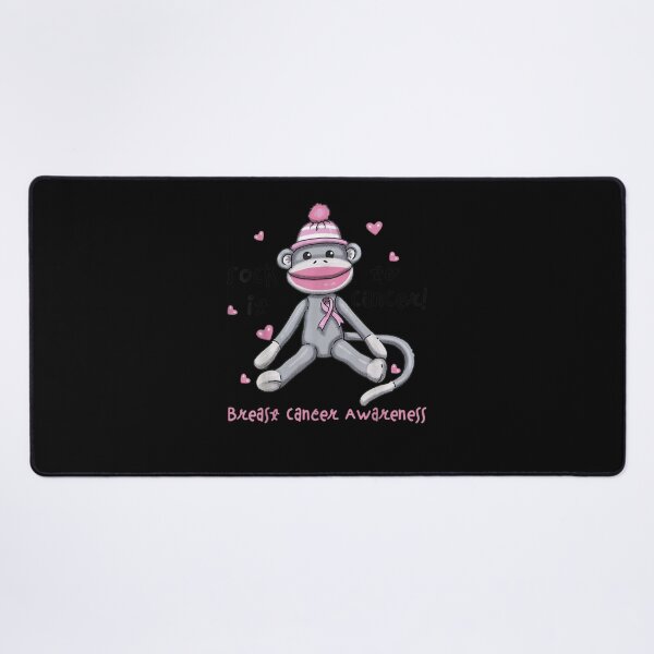 Item preview, Breast Cancer Awareness Monkey Sock It To Cancer designed and sold by KimbempeCB.