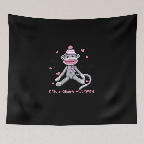 Item preview, Breast Cancer Awareness Monkey Sock It To Cancer designed and sold by KimbempeCB.