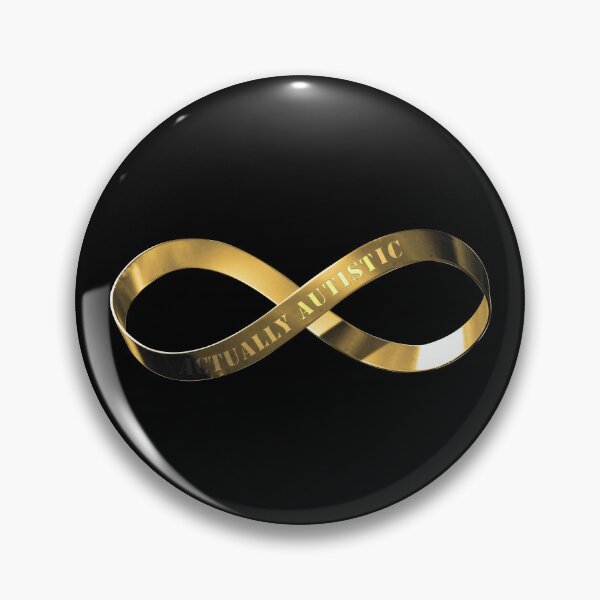 Item preview, Actually Autistic With Golden Infinity Symbol designed and sold by Luan Huynh.