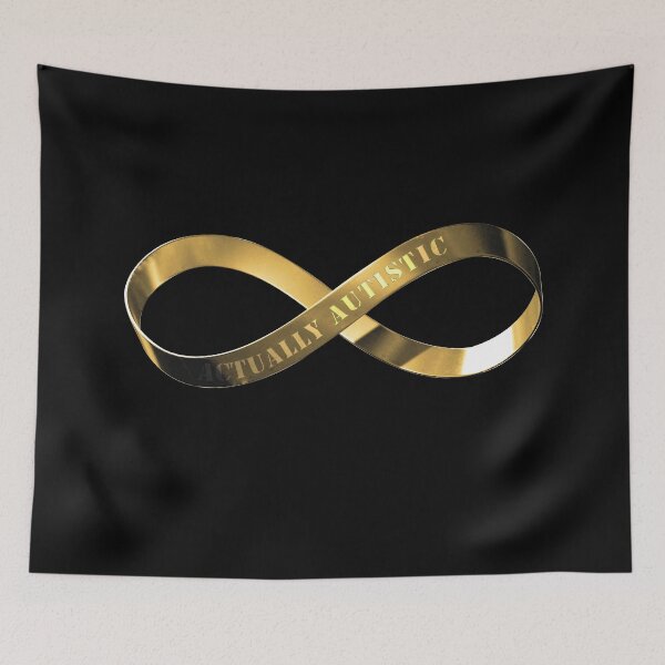 Item preview, Actually Autistic With Golden Infinity Symbol designed and sold by Luan Huynh.