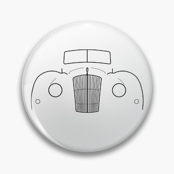 Item preview, AC 2 Litre 1950s classic car black outline graphic designed and sold by soitwouldseem.