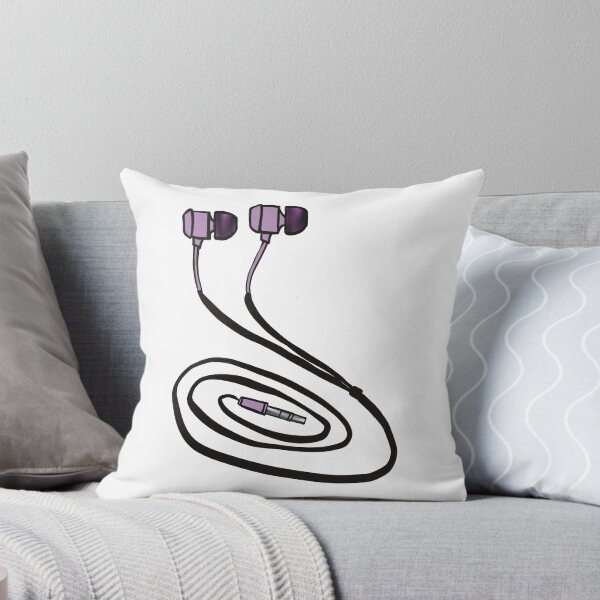 Item preview, Purple Earphones Illustration designed and sold by ZaraRoza.
