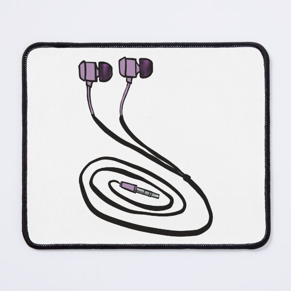 Item preview, Purple Earphones Illustration designed and sold by ZaraRoza.