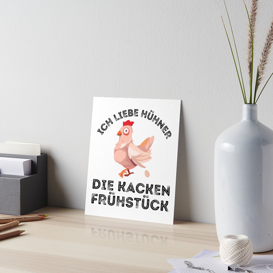Impression rigide « Ich Liebe Hühner Die Kacken Frühstück , Funny
