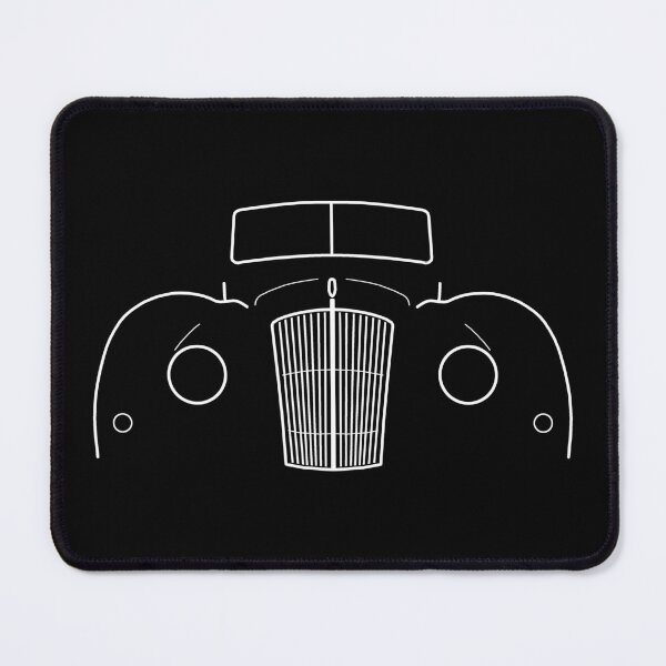 Item preview, AC 2 Litre 1950s classic car white outline graphic  designed and sold by soitwouldseem.