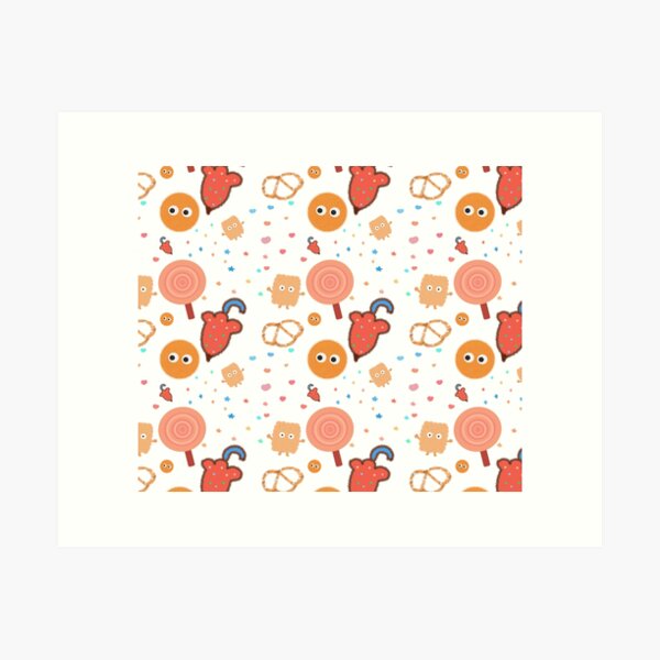 Item preview, Snacks Pattern- white designed and sold by MILdecals.