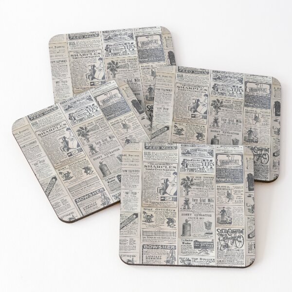 Item preview, Vintage 1800s Newspaper Advertising Ads Farming Equipment designed and sold by VintageStyle.