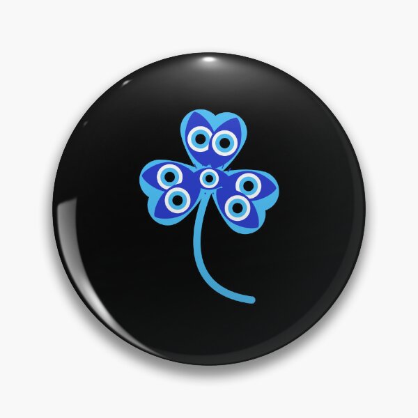 Artikelvorschau, Nazar Eye Shamrock Leaf Charm für einen spirituellen Fluch-Gläubigen entworfen und verkauft von Nessshirts.