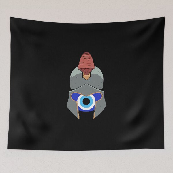Item preview, Greek Warrior With Nazar Charm Spiritual Evil Eye Protection designed and sold by Nessshirts.