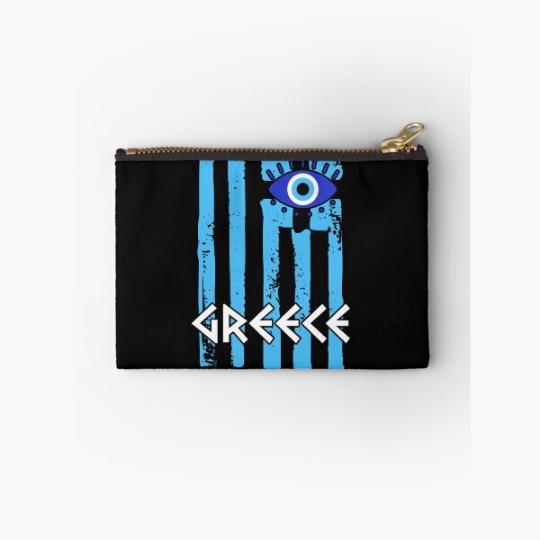 Item preview, Greece Flag With A Nazar Charm Spiritual Evil Eye Protection designed and sold by Nessshirts.