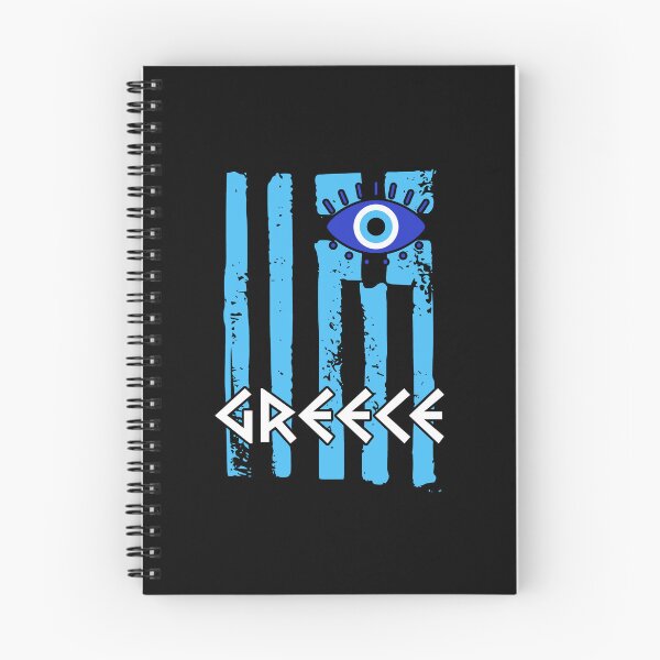Item preview, Greece Flag With A Nazar Charm Spiritual Evil Eye Protection designed and sold by Nessshirts.