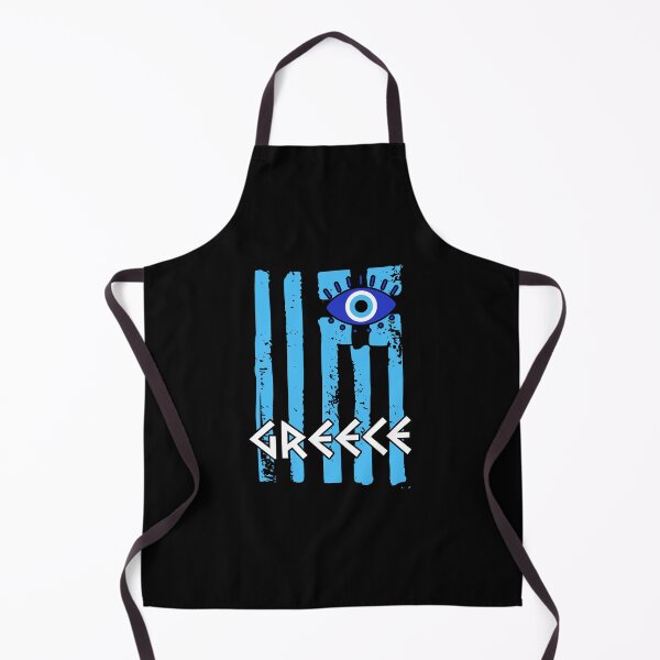 Item preview, Greece Flag With A Nazar Charm Spiritual Evil Eye Protection designed and sold by Nessshirts.