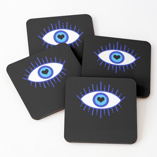 Item preview, Nazar Charm Blue Eyed Heart Eyeball For Spiritual Protection designed and sold by Nessshirts.