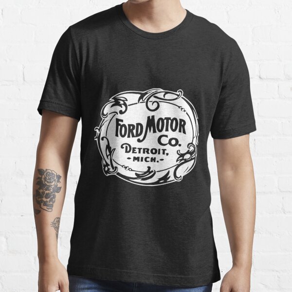 Mens Ford Distressed Script - Triblend Grey — Detroit Shirt Company