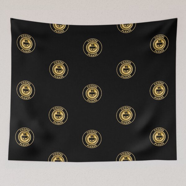 Item preview, 3D rendering logo with a coffee cup and COOFEE PLEASE text with gold color designed and sold by Martapp.