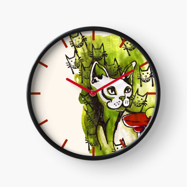 Emerald Cats with Margarita Clock