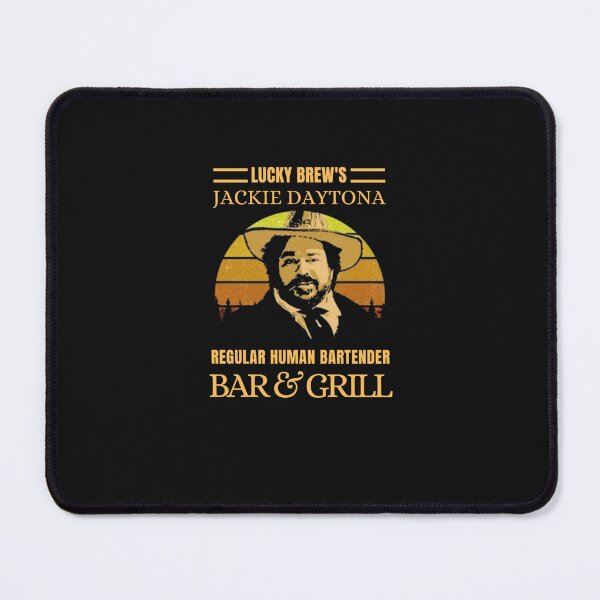 Item preview, Lucky Brews Jackie Daytona Regular Human Bartender Bar And Grill Vintage Retro Essential T-Shirt designed and sold by EdithPfeifer.