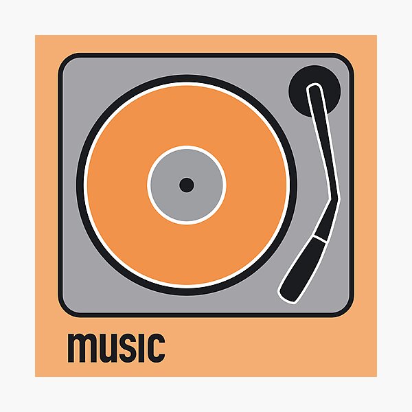 music orange Photographic Print