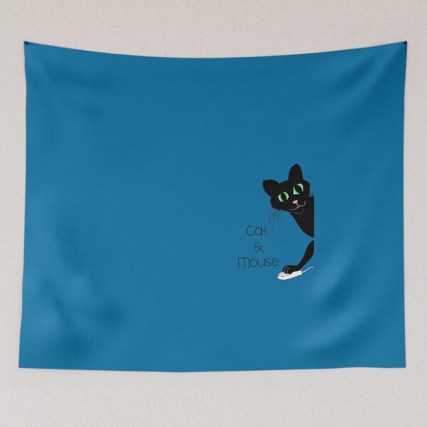 Item preview, Cat & Mouse teal design  designed and sold by MystixJack.