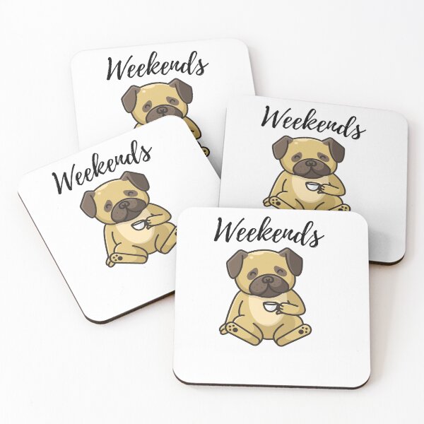 Item preview, Weekends coffee and dogs meme Pretty.  designed and sold by Eoqastore1.