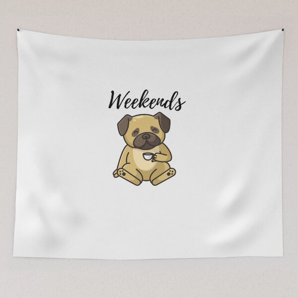 Item preview, Weekends coffee and dogs meme Pretty.  designed and sold by Eoqastore1.