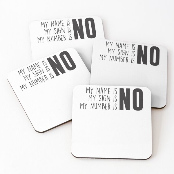 Item preview, Beautiful Model My Name Is No My Number Is No Awesome For Movie Fans designed and sold by RetaTremblay.