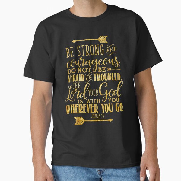 Item preview, Joshua 1:9 Gold Bible Verse designed and sold by JakeRhodes.