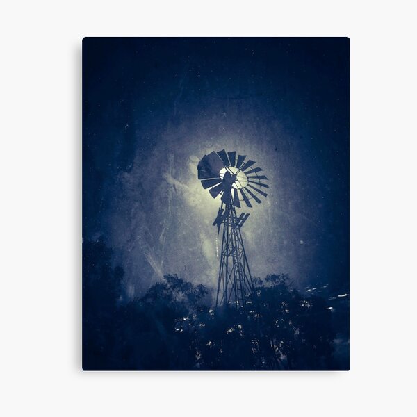 Windmill Moon Canvas Print