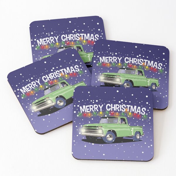 Artikelvorschau, Vintage American Chevy Truck Festive Message entworfen und verkauft von Webazoot Industries - Car Art.