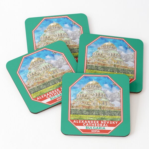 Item preview, Alexander Nevsky Cathedral Sofia Bulgaria Watercolor Badge designed and sold by KrisSidDesigns.