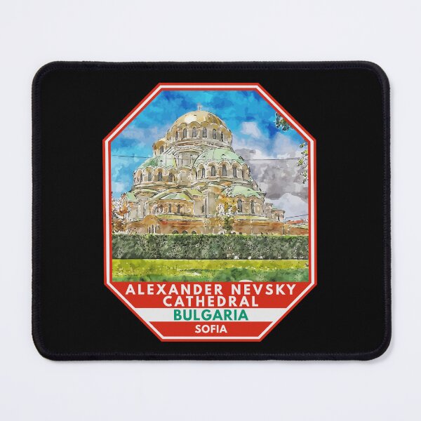 Item preview, Alexander Nevsky Cathedral Sofia Bulgaria Watercolor Badge designed and sold by KrisSidDesigns.