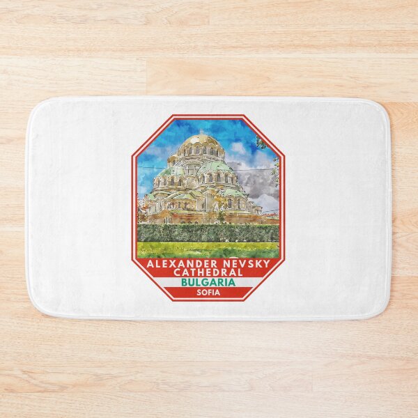 Item preview, Alexander Nevsky Cathedral Sofia Bulgaria Watercolor Badge designed and sold by KrisSidDesigns.
