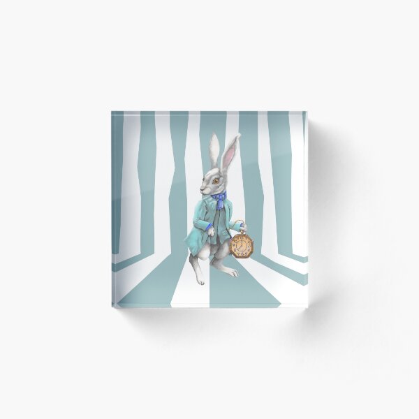 Follow the White Rabbit Acrylic Block