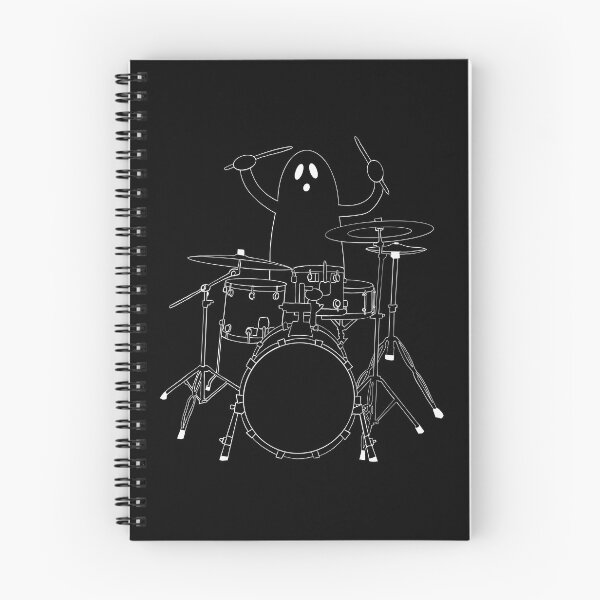 Aperçu de l'œuvre Contour blanc du batteur à bascule Ghost créée et vendue par limitLIS.