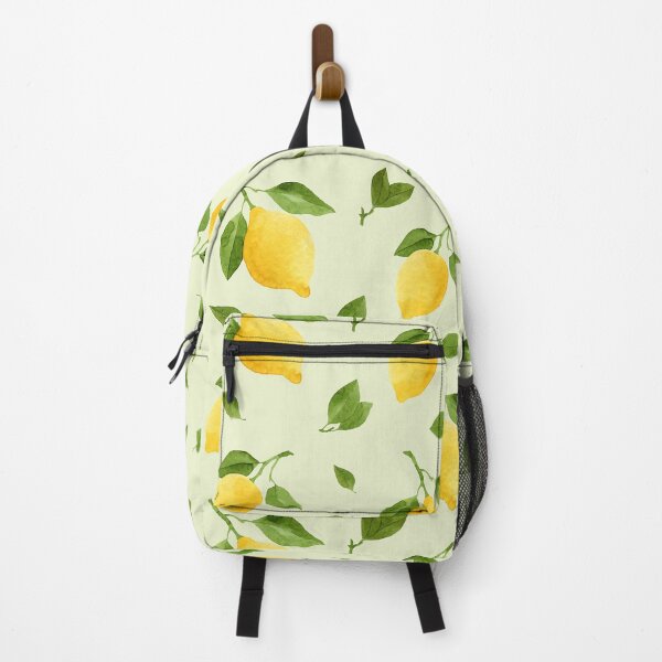 Item preview, Bright yellow watercolor lemons seamless pattern on light green background. designed and sold by helga-wigandt.