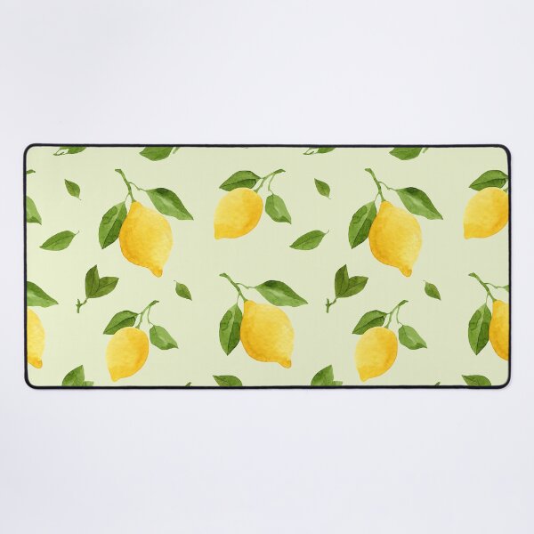 Item preview, Bright yellow watercolor lemons seamless pattern on light green background. designed and sold by helga-wigandt.