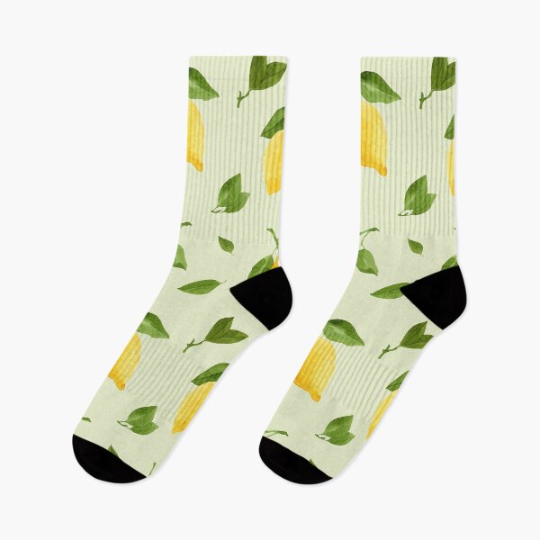 Item preview, Bright yellow watercolor lemons seamless pattern on light green background. designed and sold by helga-wigandt.
