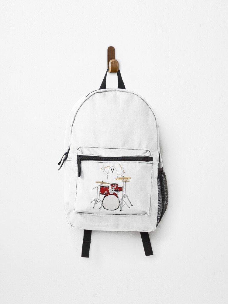 Thumbnail 1 of 3, Backpack, Ghost Rocker Drummer Red designed and sold by limitLIS.