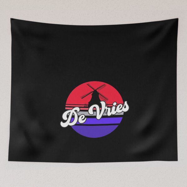 Item preview, Achternaam de Vries, The Netherlands Surname with Windmill, Olanda designed and sold by DiensDesign.