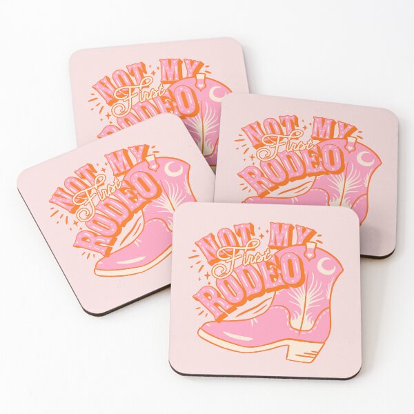 Item preview, Not My First Rodeo | Pink Cowboy Yeehaw Cowgirl Rodeo Boot Preppy Space Cowgirl Aesthetic | Yee Haw HOWDY Y'ALL | Pink Background designed and sold by PEARROT.