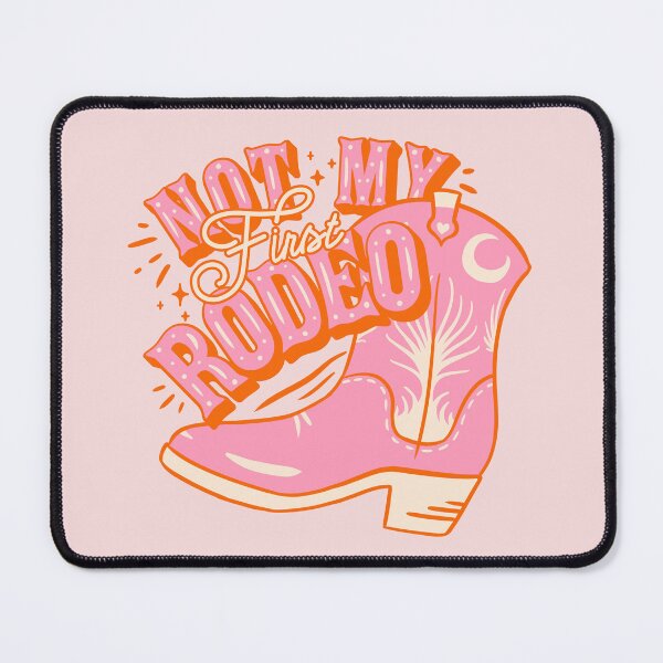 Item preview, Not My First Rodeo | Pink Cowboy Yeehaw Cowgirl Rodeo Boot Preppy Space Cowgirl Aesthetic | Yee Haw HOWDY Y'ALL | Pink Background designed and sold by PEARROT.