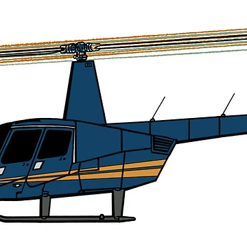 Artwork thumbnail, Robinson R44 Helicopter (Blue) by RampRatGear