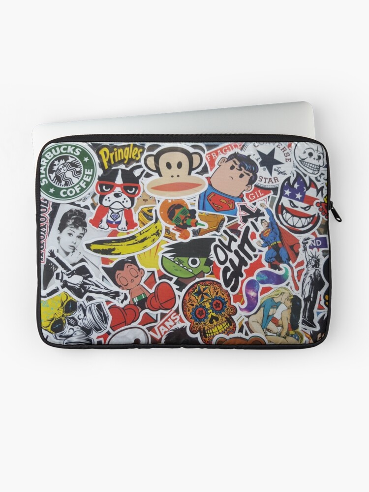Sticker Collage Laptop Sleeve for Sale by LadyPochoir Redbubble