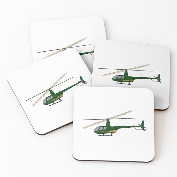 Item preview, Robinson R44 Helicopter (Green) Minimalist designed and sold by RampRatGear.